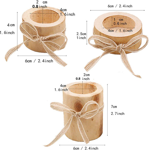 Nwsrayu Pack 3 Wooden Air Plant Holder of Wooden Air Plants Holders Air Plants Terrarium Tillandsia Streptophylla