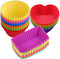 Silicone Baking Cups Set for Muffins and Cupcakes, 36 Pack with Storage Container and Bento Box Dividers