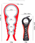 Jar Opener for Seniors with Arthritis, 5-in-1 Bottle Opener for Weak Hands (Red)