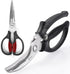 Poultry Shears Set, Heavy Duty Utility Kitchen Scissors for Cutting Chicken, Meat, Poultry, Black and Red