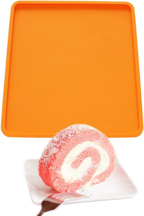 X-Haibei Swiss Roll Cake Mat, Flexible Baking Tray Silicone Cookies Mold, L10 W11inch H 0.78inch