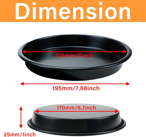 3pcs 7inch Non-Stick Bakeware Pizza Pan Aluminum Baking Pan for Healthy & Durable by Savagrow