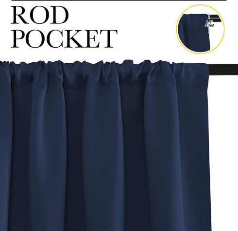 29" 50" 2 NICETOWN Kitchen Curtains, Short Blackout Curtains & Drapes, Thermal Insulated Blackout Curtain Panels
