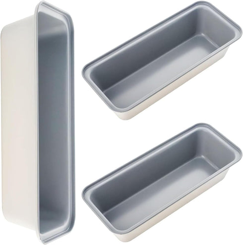13x4 Inch Loaf Pan 3-Pack, Nonstick Carbon Steel Bread Pan for Even