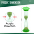 Sand Timer for Kids, Set of 3 Small Colorful Hourglass Clocks, 1Min 2Min 5Min for Classroom & Home