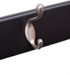 BIRDROCK HOME Oval Hook Coat and Hat Rack, 4 Hooks, Wall Mount, Black Finish
