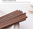 10 Pairs Reusable Wooden Chopsticks, Dishwasher Safe, Handmade Natural Health for Cooking Eating, Brown