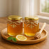 50 Pack 1.5 oz Hexagonal Glass Honey Jars in Bulk with Wooden Dipper Bee Charms Thank You Cards Burlap Fabric Twine
