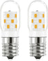 LED Microwave Light Bulb - 40W Incandescent Replacement for Refrigerator, Dimmable Range Hood E17 Base Warm White, Pack