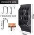14 600D 6 Over the Door Shoe Organizer, Pockets Hanging Shoe Storage Rack with Large Deep Pockets, Oxford Fabric Grey