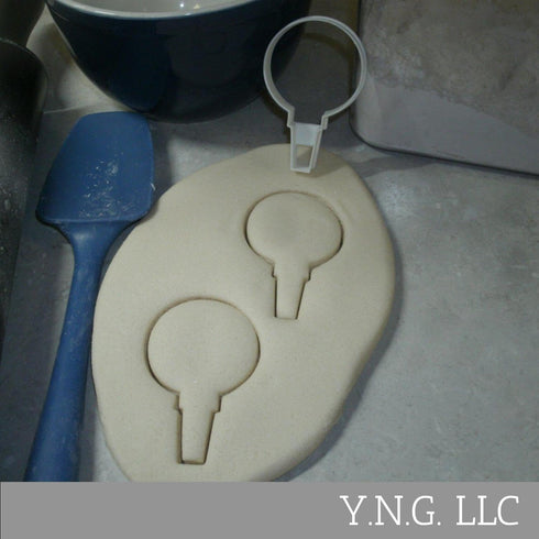 GOLF BALL WITH TEE COOKIE CUTTER, SPORTS ATHLETIC OUTLINE, MADE IN USA PR2496