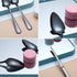 Black Grapefruit Spoons Set - 3 Pieces Stainless Steel Grapefruit Spoon and Knife with Titanium Plating