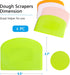 Dough Scraper Bench Scraper for Baking, 4 PCs Flexible Bowl Scraper, Food-safe Plastic Dough Cutter (White, Green,