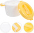 OSALADI 1L Microwave Rice Cooker: Mini Steamer with Keep Warm Function for Soups, Stews, Grains, Oatmeal, Yellow