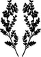 CREATCABIN Metal Tree Leaf Wall Decor, Double Black Wrought Iron Scroll Sculpture Leaf Hanging Decor
