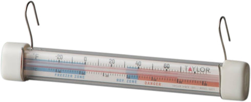 Taylor Kitchen Refrigerator/Freezer Thermometer, Stainless Steel, Magnified Lens