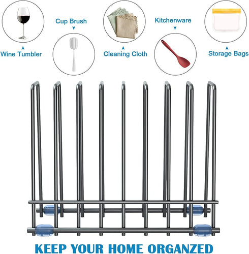 Stainless Stand for Reusable Storage Bags, Drying Rack Holder, Reusable Storage Bags Rack for Makeup Brush, Books