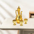 PRETYZOOM Turkish Coffee Tea Pot Set: Gold Water Kettle Teapot with Narrow Spout for Tea Party and Buddhist Offering
