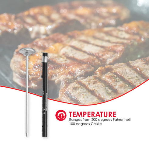 Home Basics Durable Cooking Thermometer - Stainless Steel Construction
