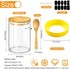 Spice Jars Set, 3PCS 18Oz/530ML Overnight Oats Containers with Airtight Lid and Spoon, Decorative Kitchen Canisters