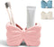 Bow Toothbrush Holder 2-Slot Toothbrush and Toothpaste Holder Cute Toothbrush Holder Set,