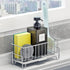 Kitchen Countertop Sponge Holder, SUS 304 Stainless Steel Dish Soap Organizer, Basket for Cleaning Tools, Sink Brush