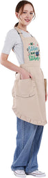 Fairy's Gift Funny Cooking Aprons for Women - Embroidered Cute Kitchen Apron for Baking, Gifts for Mom, Chef