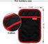 Hot Pads for Kitchen - Potholders Heat Resistant, Heavy Duty Pot Holders with Pockets, Set of 2, Black