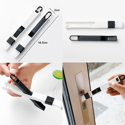 5Pcs Magic Window Cleaning Brush Set, Crevice Cleaning Tool for Window Groove, Track, and Corner Cleaning