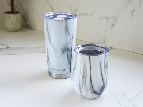 CHILLOUT LIFE 12 oz Stainless Steel Tumbler with Lid, Double Wall Vacuum Insulated Travel Cup