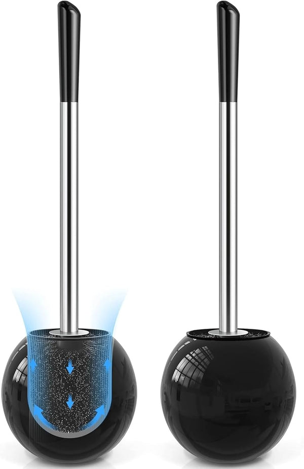 Wsedor Toilet Brush and Holder 2 Pack, 304 Stainless Steel Toilet Brush with