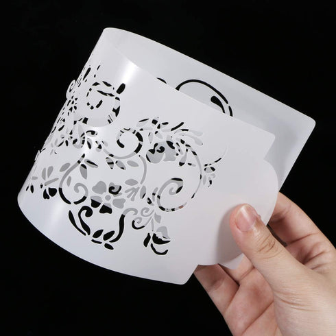 Kissbuty Wedding Cake Stencil Template, 5 Pcs Plastic Spray Floral Cake Decorating Tools (Diamond Quilted Grid Texture)
