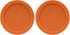 Replacement Lid for Pyrex 6" Storage Plastic Cover, 4 Cup Bowl 7201-PC Orange (2-Pack)