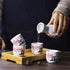 Old Craftsmen's 5 Pcs Japanese Sake Set, 200ml Sake Bottle and 50ml Cup Set, Traditional Hand Painted Design
