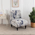 2PCS Armless Accent Chair Covers - Soft Printed Slipcovers for Slipper Chairs in Living and Dining Room