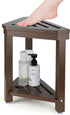 Boulphia Shower Foot Rest 14in, Acacia Wood Shower Stool for Shaving Legs