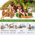Gingerbread House Cookie Cutter Set, 3D Stainless Steel Biscuit Cutter Mold Including Christmas Tree, Snowman,