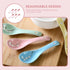 Healvian 6pcs Chinese/Japanese Ceramic Soup Spoons, Pink Snow Pattern Porcelain Ramen Spoons for Soup, Dumpling
