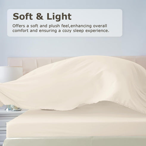 Set 4 Queen Size Bed Sheet - Piece Soft Microfiber Sheets with Deep Pockets, Cooling Technology, and Wrinkle-Free