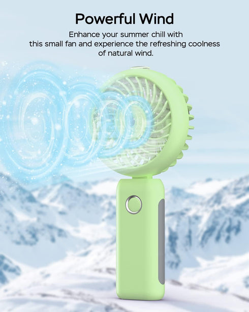 Portable Handheld Misting Fan, 4000mAh USB Rechargeable Personal Foldable Fan with Water Tank for Travel & Office