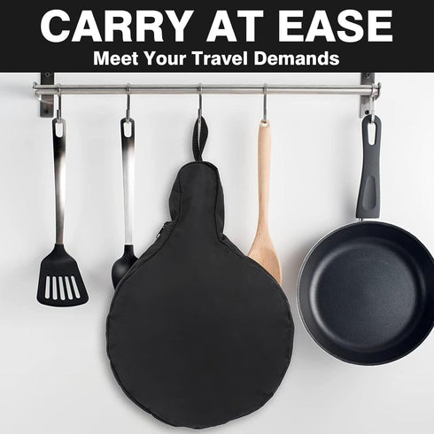 WITSTEP Cast Iron Skillet Bag, Waterproof Storage for 8/10/12 In Skillets, Heavy Duty Travel Bag