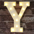 Pooqla LED Marquee Letter Lights Sign - Light Up Alphabet Letter for Home Party Wedding Decoration Y