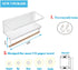 Magnetic Spice Rack Organizer Single Tier Refrigerator Shelf, Easy to Install for Spices, Jar of Olive Oil (White, With