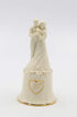 Fine Porcelain 50th Anniversary Decorative Bell Figurine Wedding Couple, 5-5/8" H