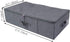 Underbed Storage Boexes for Bedding/Garment/Duvets/Blankets/Shoes, Folding Fabric Rigid Under bed Storage Bins with Zip Lid, Washable, Study Plastic Boards Inside, Black Gray by iwill CREATE PRO