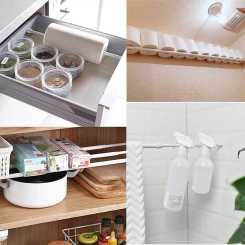Spring Tension Rods 28-43 Inches - Spring Load Adjustable Expandable Heavy Duty Steel Small Short Tension Curtain Rod