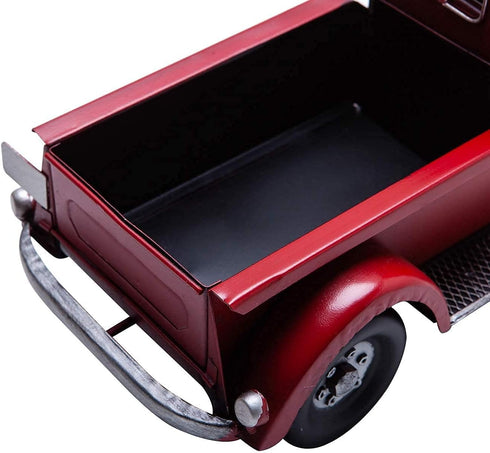 12'' SOFFEE DESIGN Iron Classic Red Truck Pick-up Model Collectible Vehicle Decoration, Collectible Figurine Home Dcor