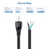 Cable Matters 2-Pack 14AWG 3-Prong Power Cord Replacement, Appliance Cord 10ft