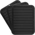 3 PCS Black Silicone Trivets for Hot Pots and Pans, 9"x12" Heat Resistant Non-Slip Potholders for Kitchen Countertops