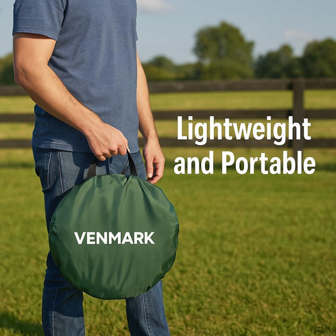 Venmark Portable Chicken Coop - Small Animal Playpen and Pop Up Chicken Coop Run - Transparent Breathable Mesh Net